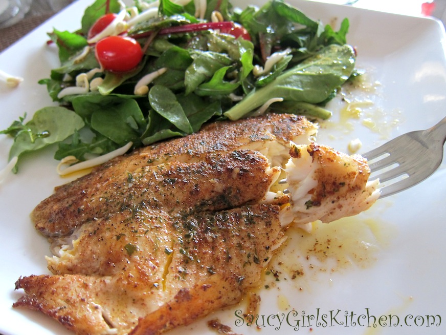 Injera-Crusted Tilapia with Spiced Berbere Butter
