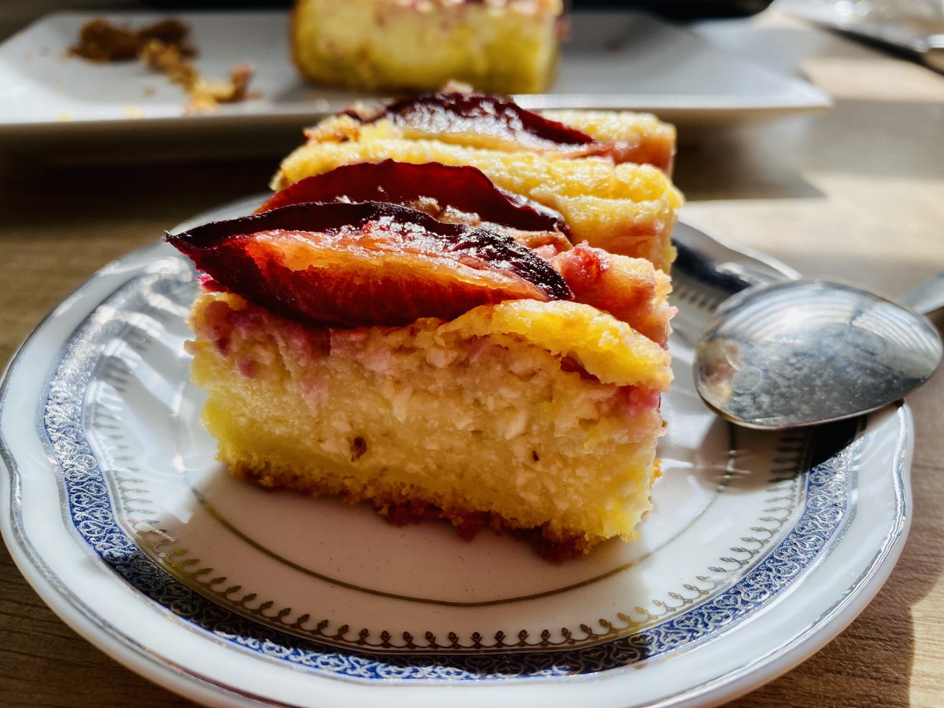 Macadamia and Davidson’s Plum Cheesecake