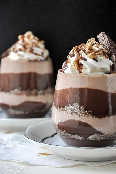 No-Bake Chocolate Hazelnut Parfait with Toasted Almonds