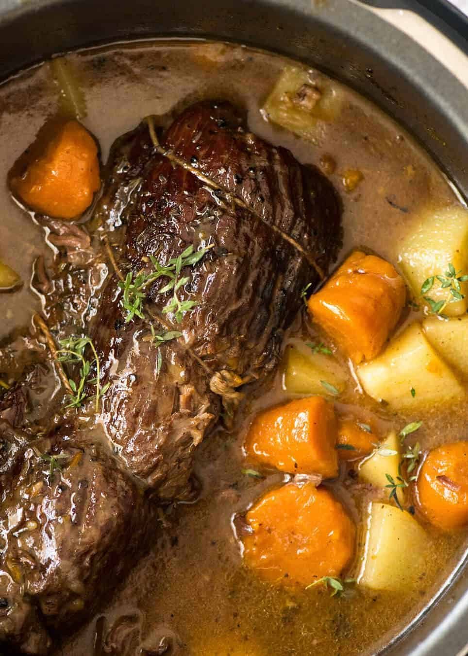 Dominican-Style Slow Cooker Beef with Sofrito and Root Vegetables