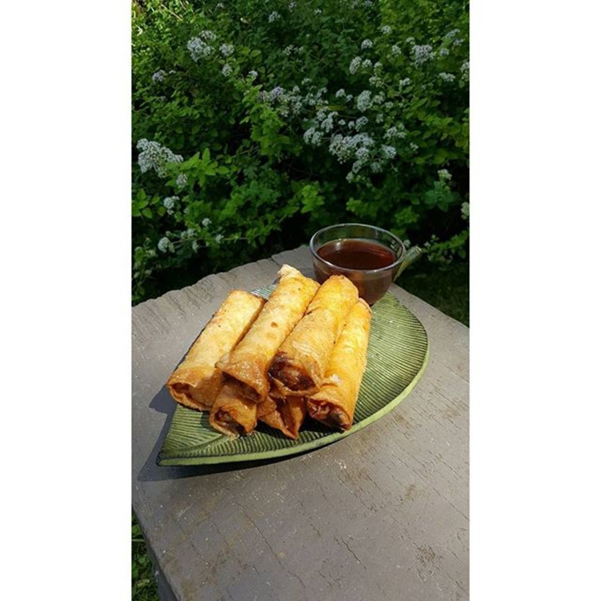 Pan-Fried Pork Lumpia with Ground Pork and Vegetables
