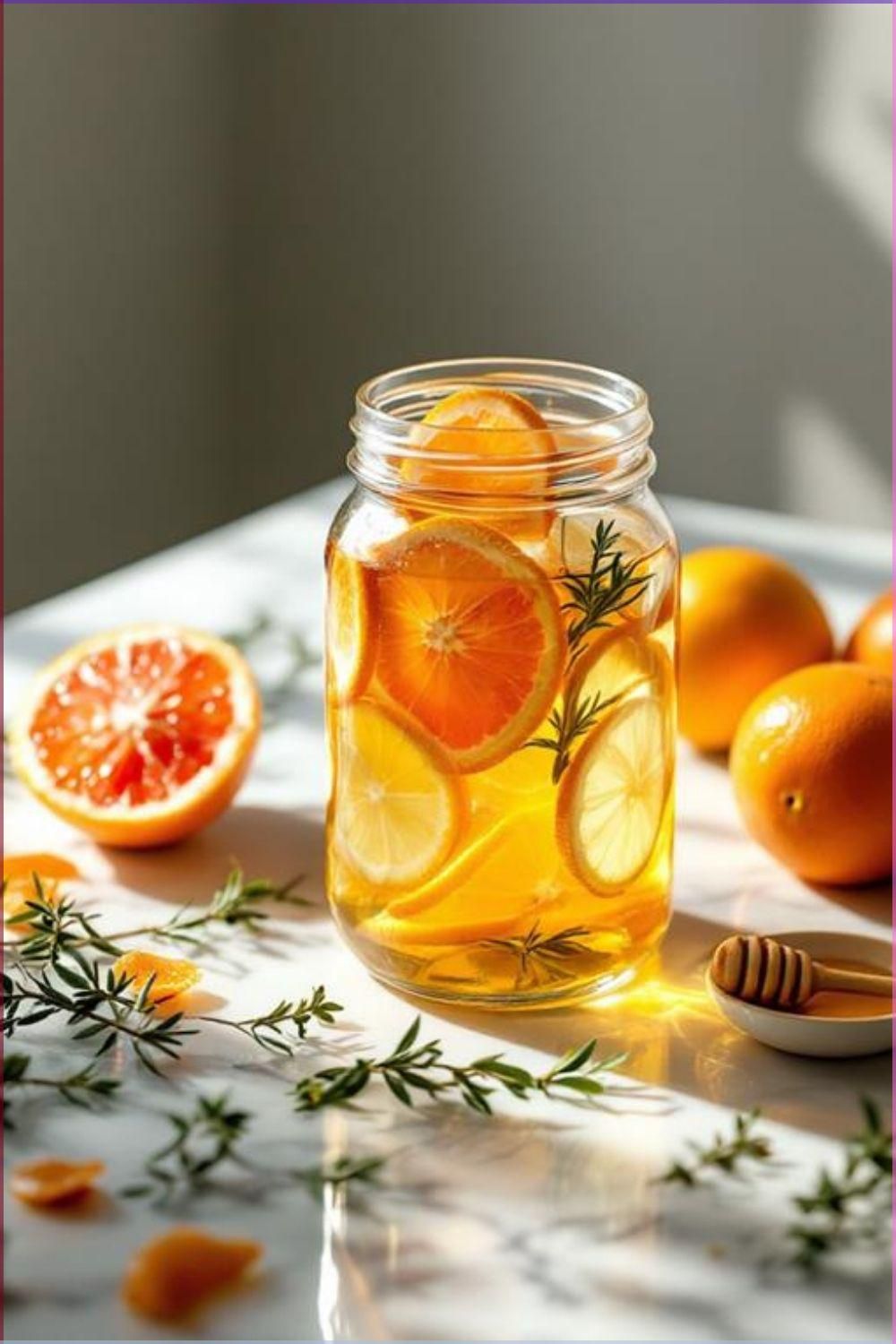 Citrus-Infused Amber Tonic