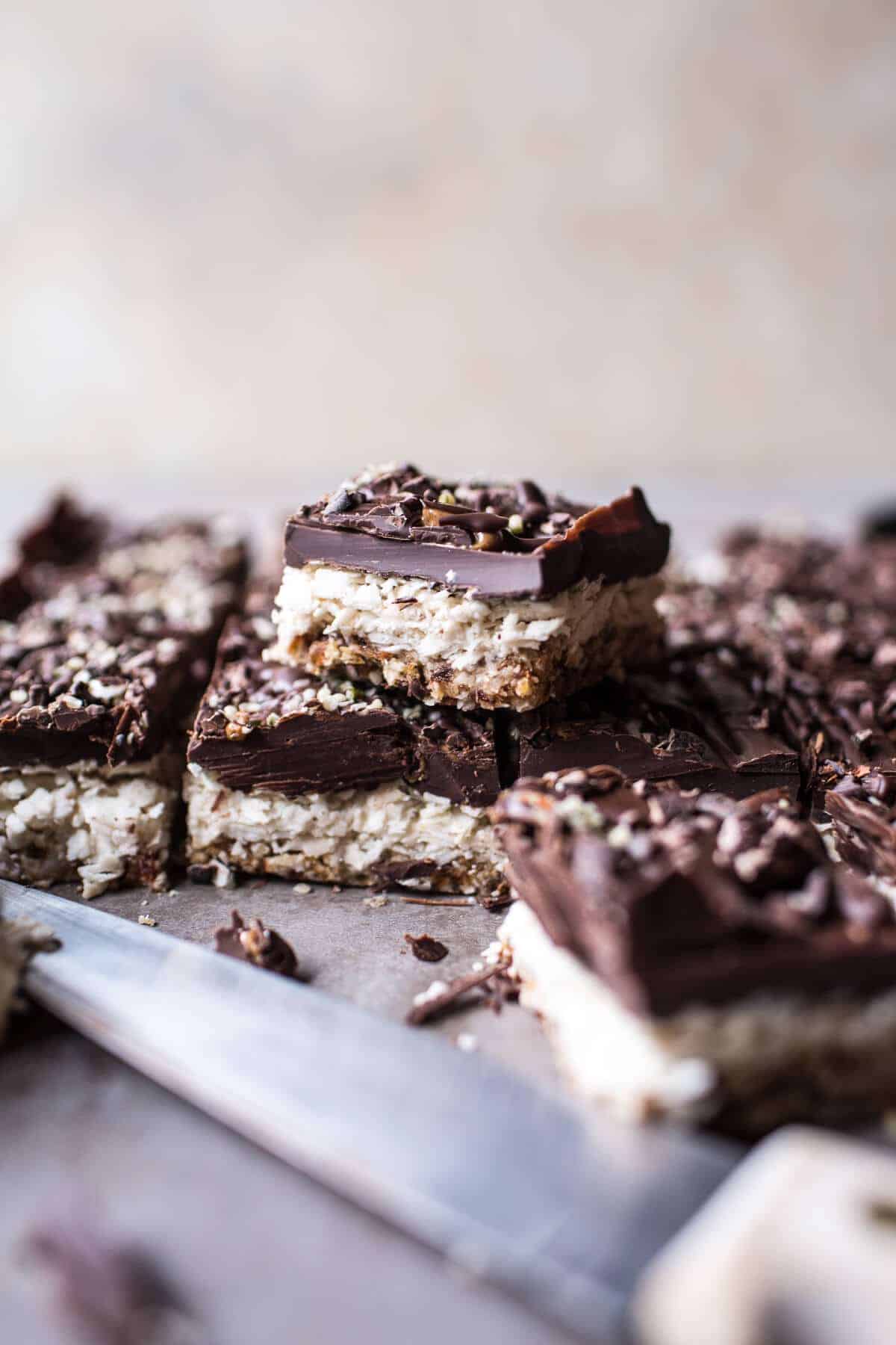 No-Bake Lamington-Inspired Chocolate Coconut Bars