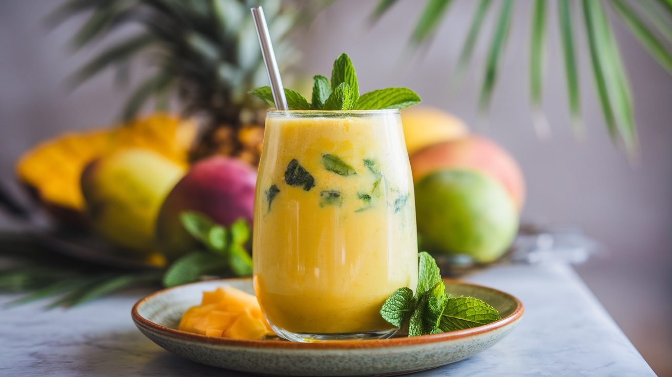 Tropical Mango-Mint Fizz