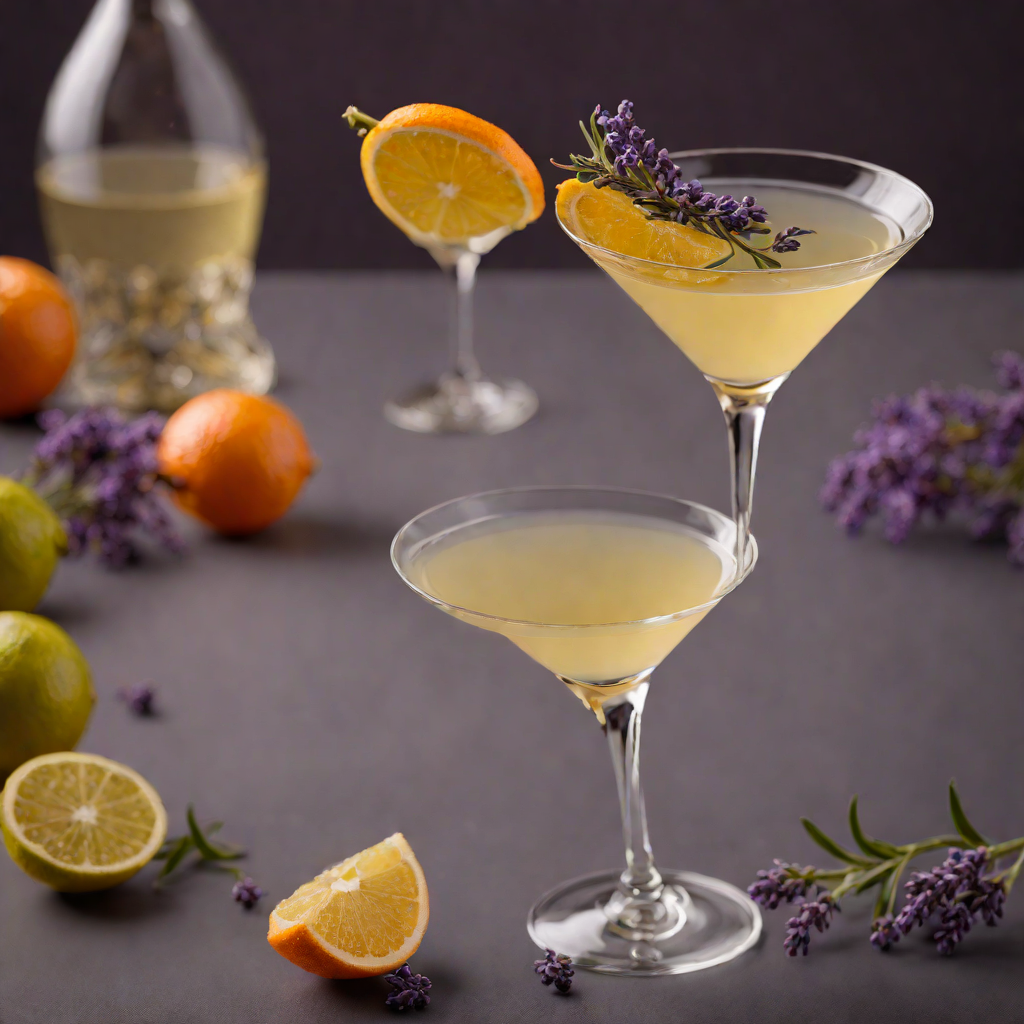 Citrus-Gin Martini with Lavender Essence