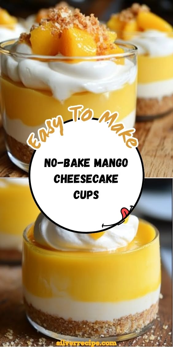Quick No-Bake Mango Coconut Cheesecake Cups