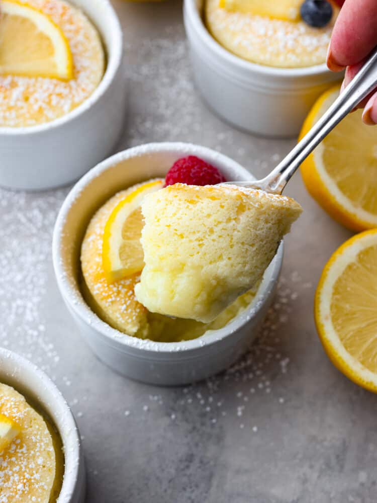Quick Microwave Mug Lemon Pudding Cake