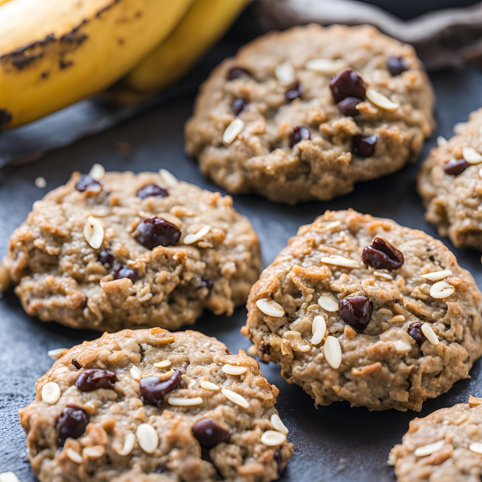 Soft Banana and Oat Breakfast Cookies