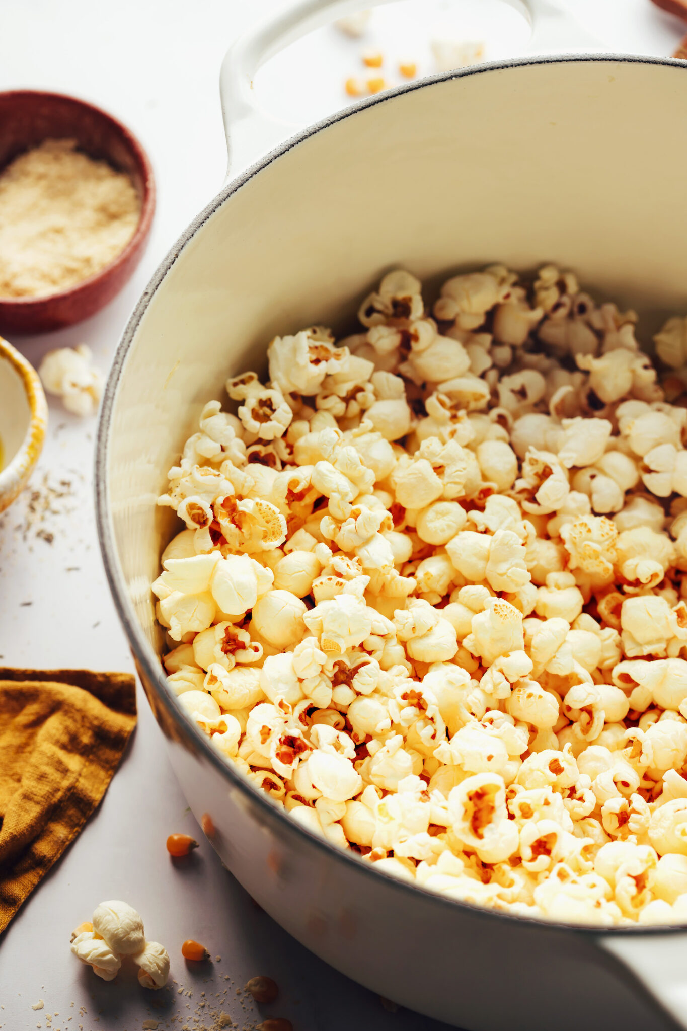 Stovetop Popcorn with Spicy Chili Lime Seasoning