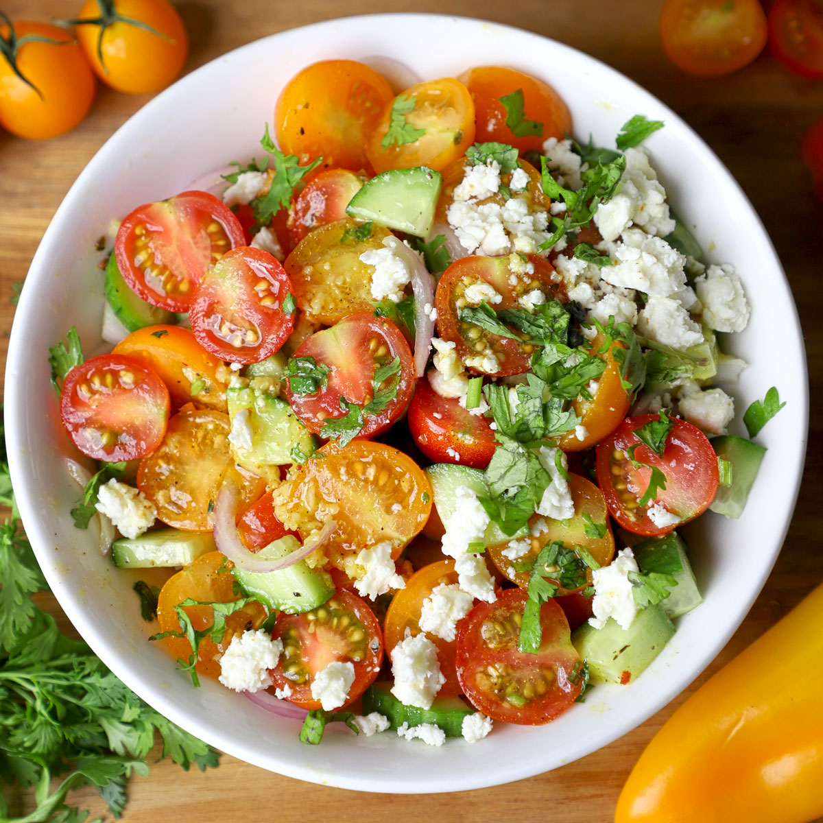 Sun Gold Cherry Tomato and Herb Salad