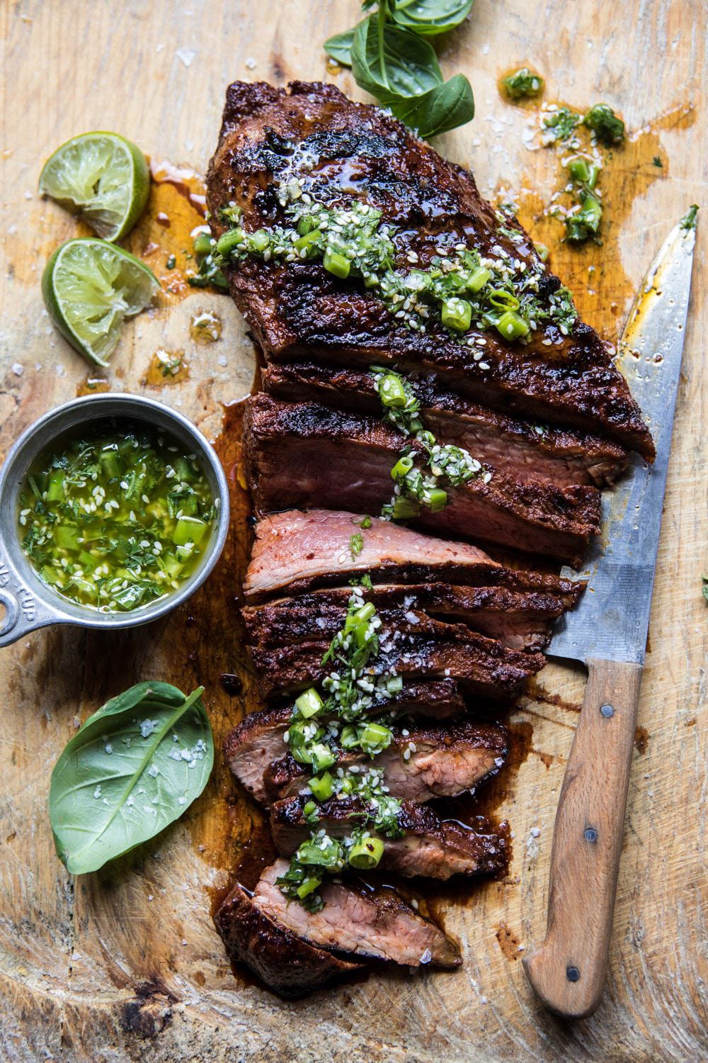Churrasco-Style Grilled Flank Steak with Chimichurri