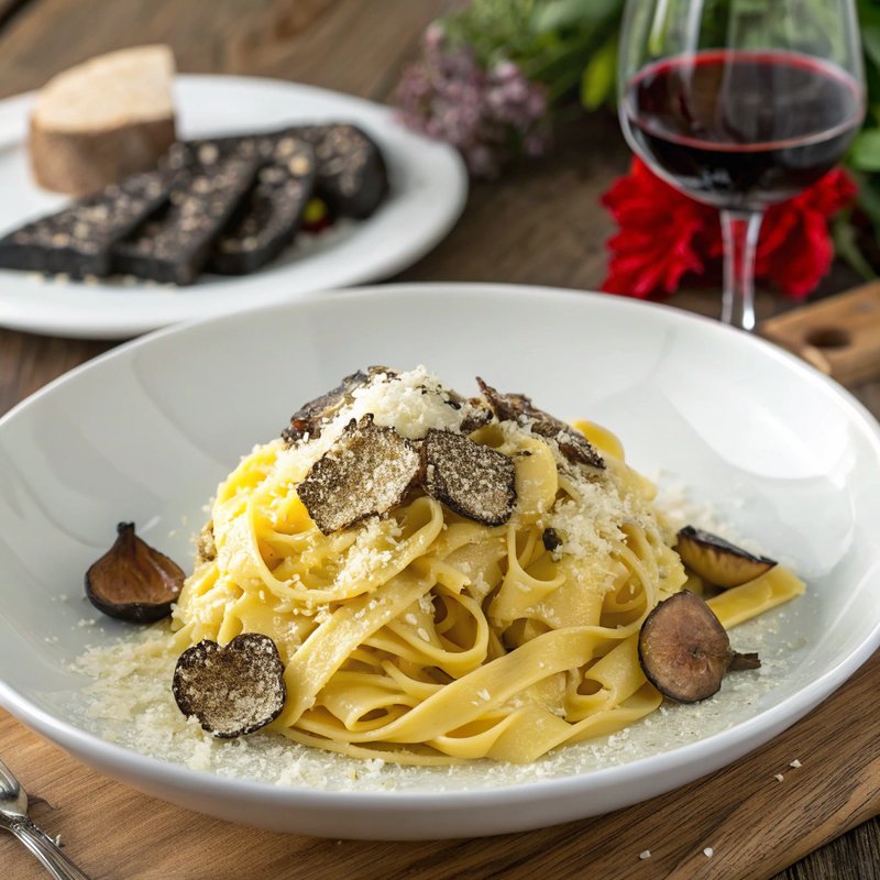 Handcrafted Tagliatelle with Black Truffle & Parmesan