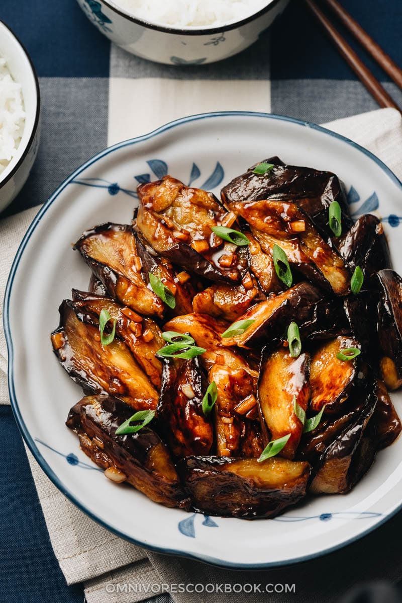 Wok-Fried Cantonese Eggplant with Garlic and Black Bean Sauce