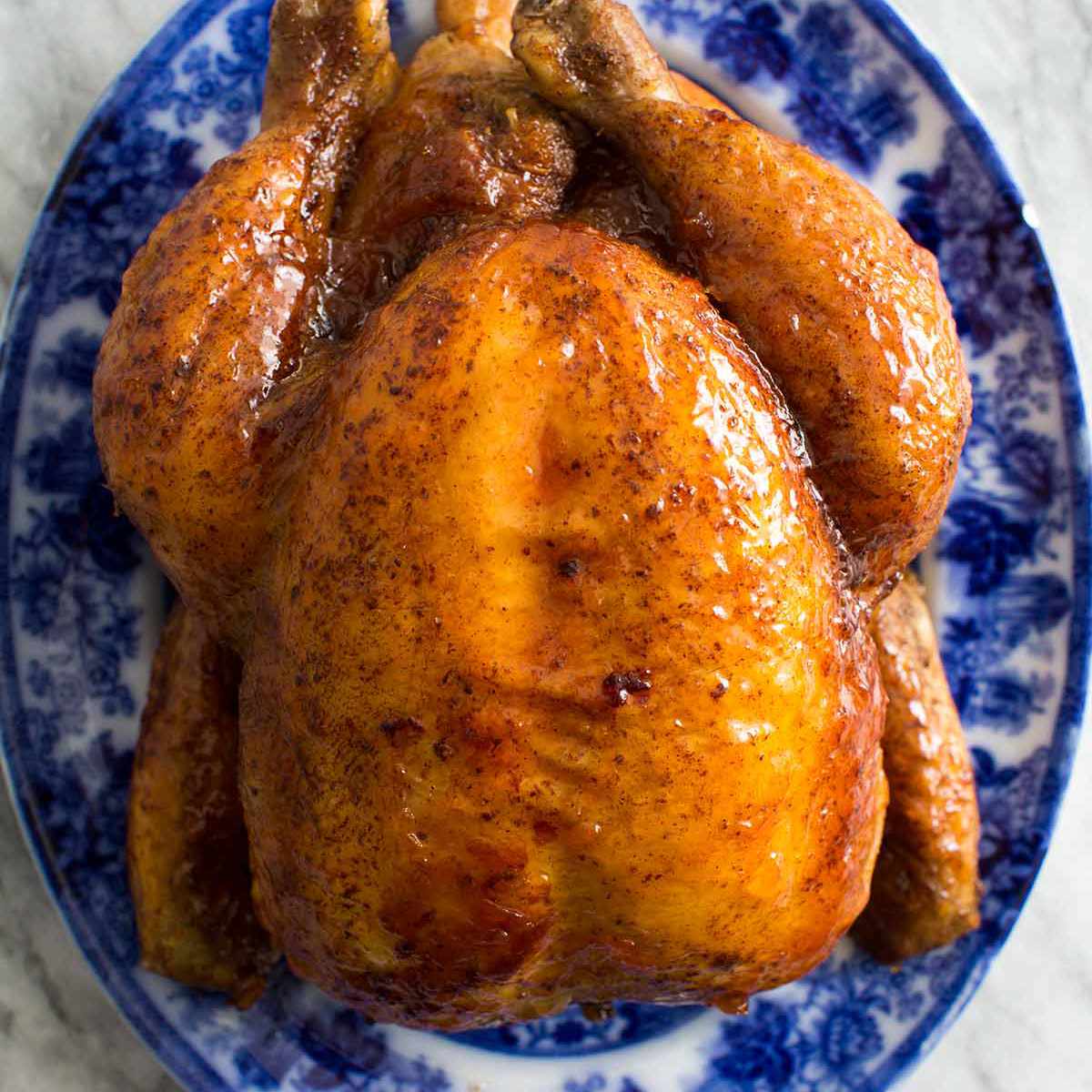 Apricot-Glazed Roast Chicken with Rosemary and Garlic