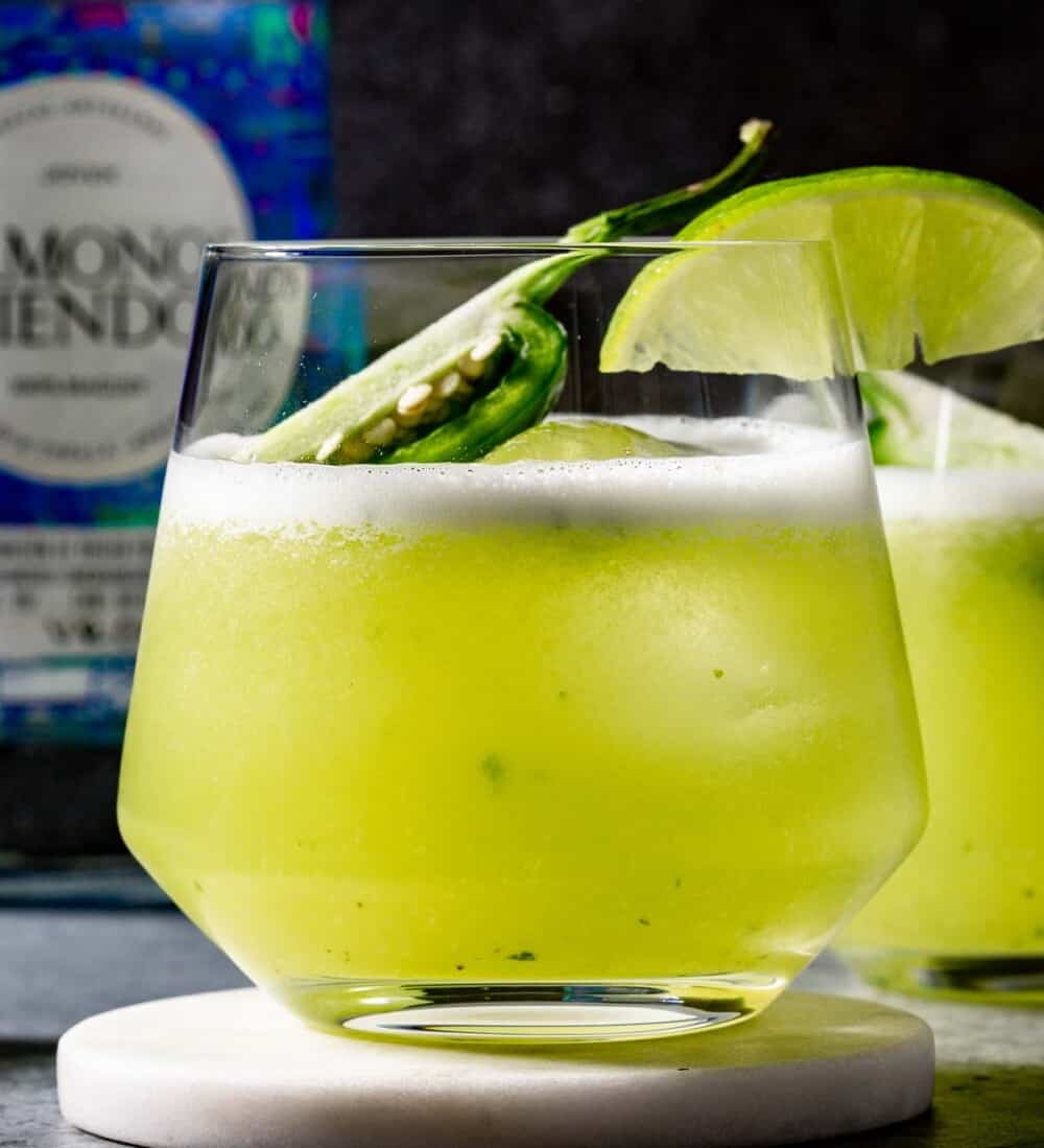 Citrus-Infused Mezcal Margarita with Charred Jalapeño