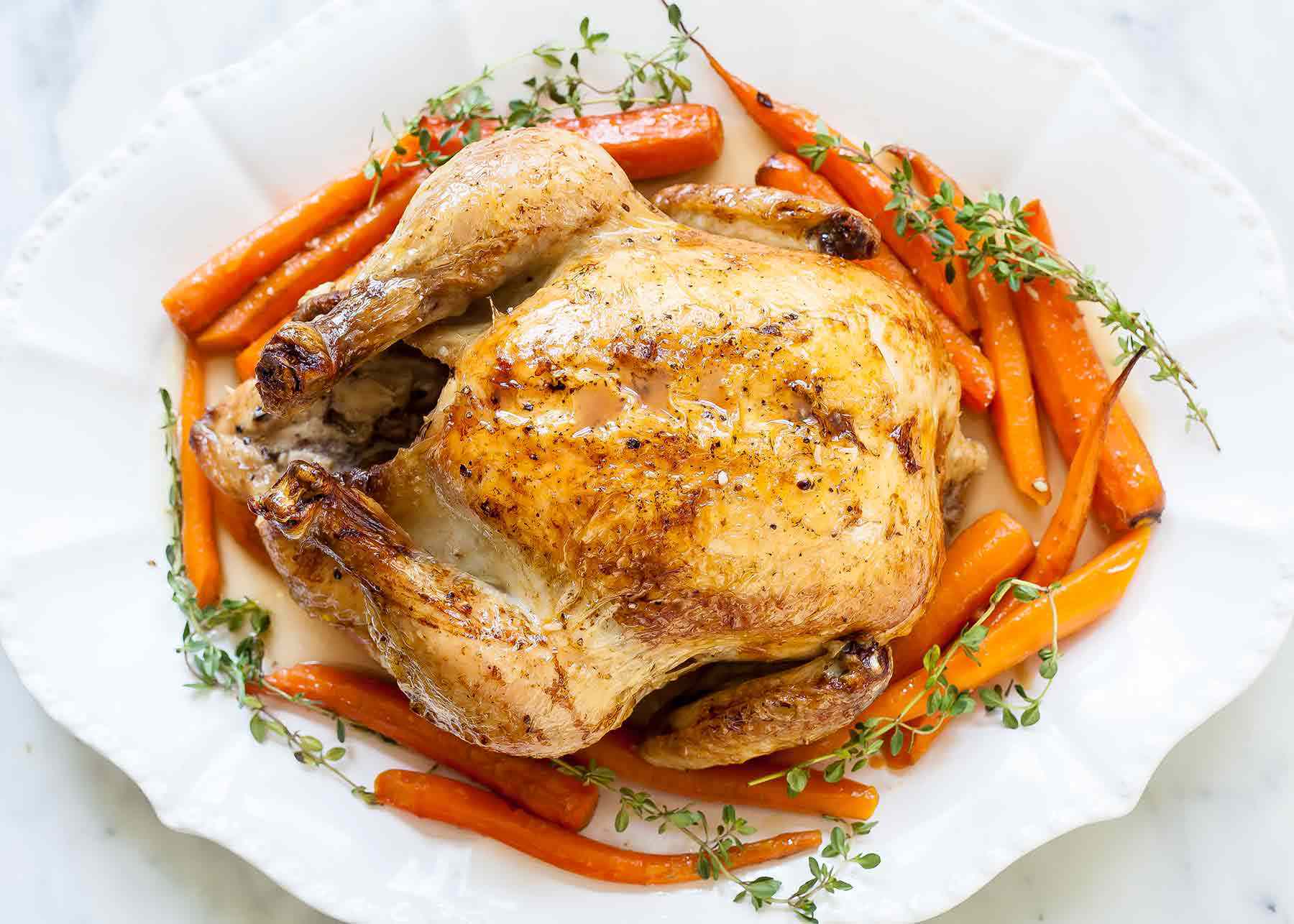 Pan-Seared Chicken with Roasted Carrot and Cumin Yogurt Sauce