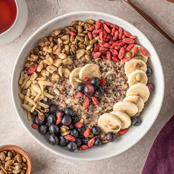 Frozen Berry and Quinoa Breakfast Bowl with Antarctic Sea Salt