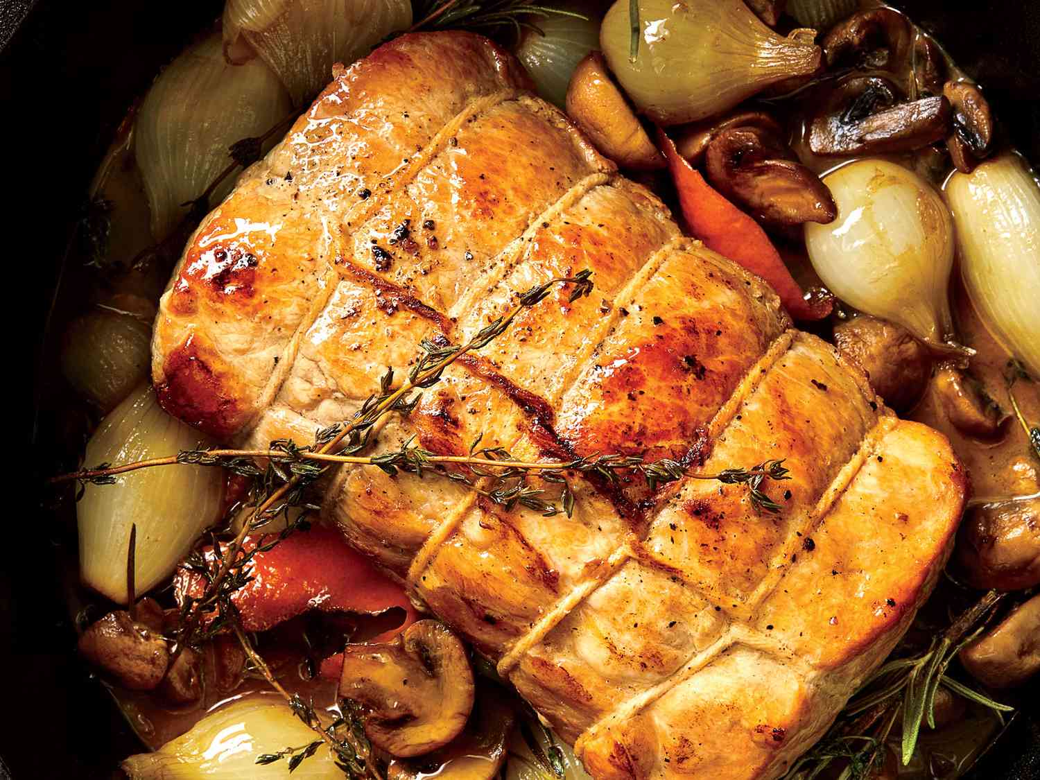 Lager-Braised Pork Shoulder with Onions