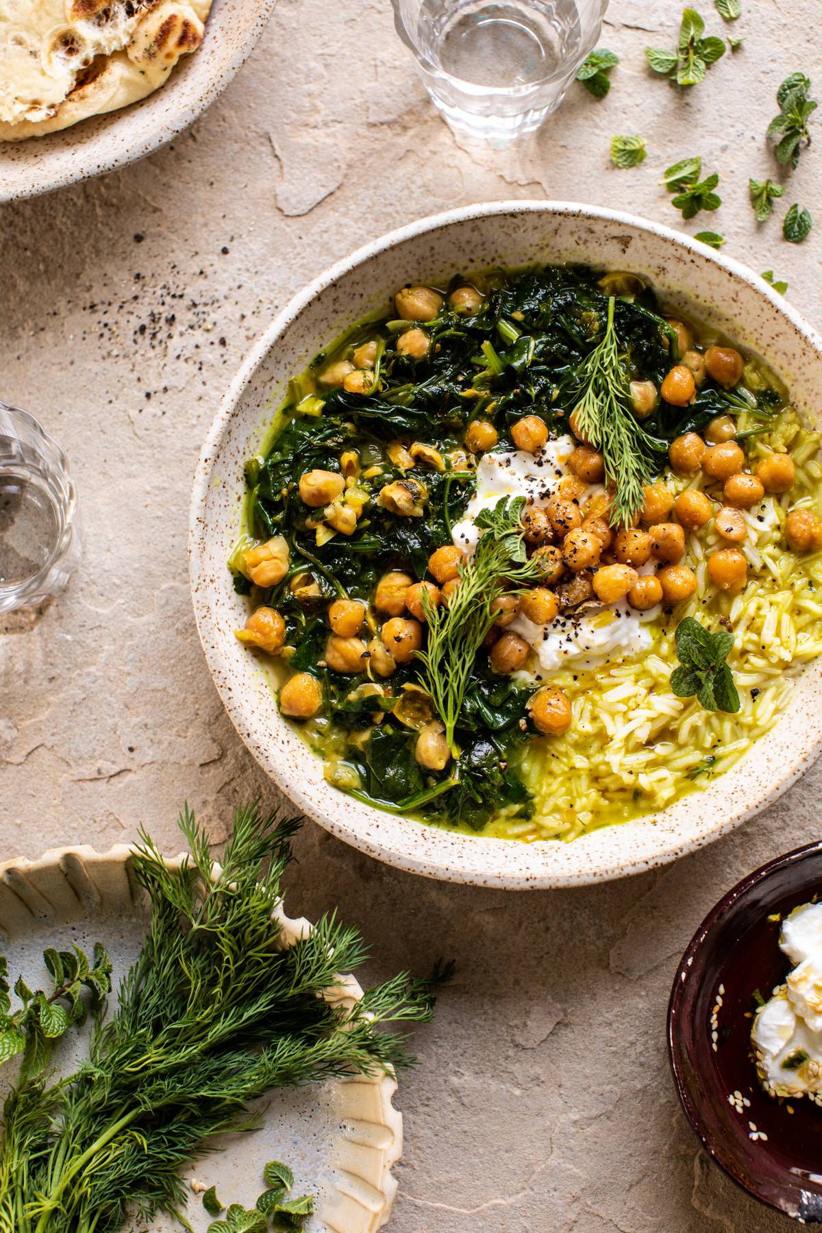 Half-and-Half Mediterranean Chickpea Salad