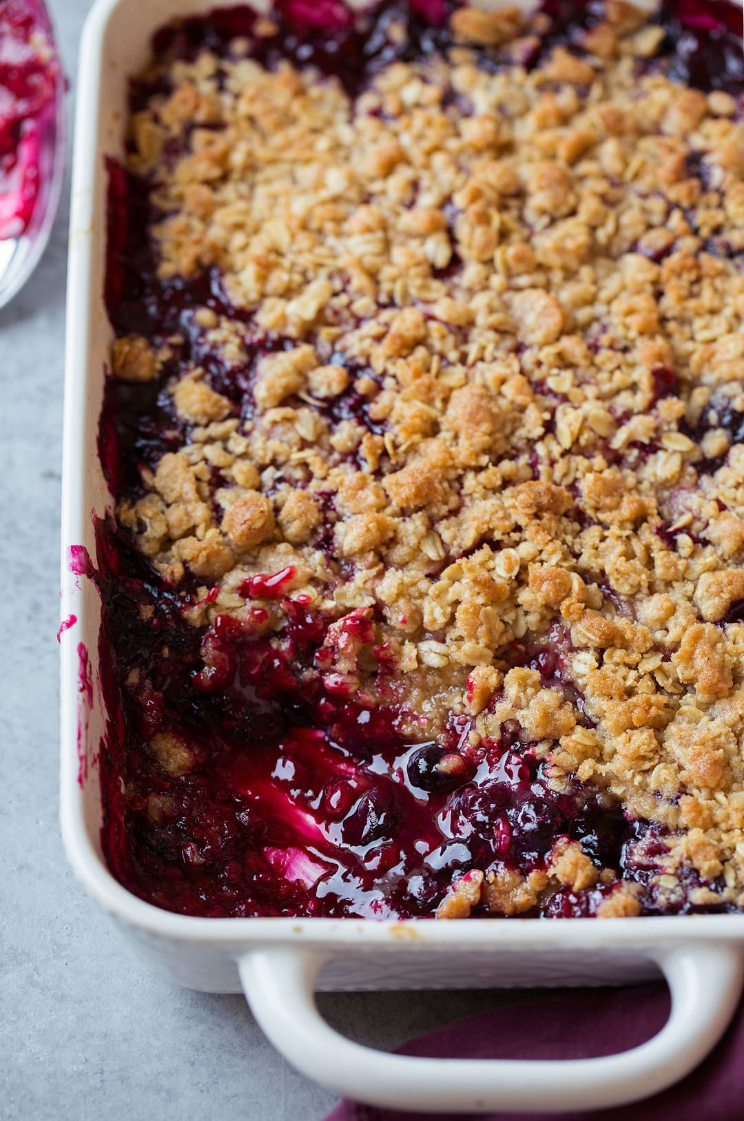 Oven-Roasted Berry Crisp with Almond Oat Topping