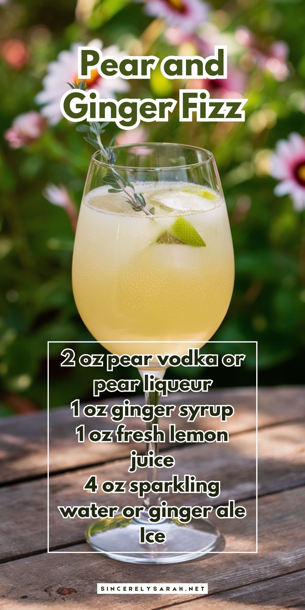 Ginger-Spiced Pear Fizz