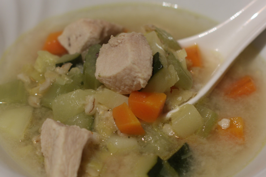Hearty Chicken & Coconut Vegetable Soup