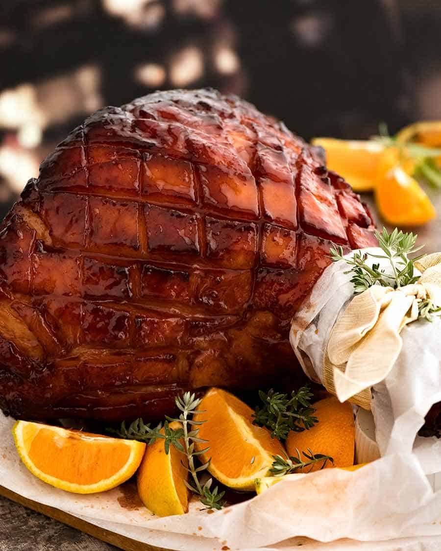 Hickory-Smoked Pork Shoulder with Maple Glaze