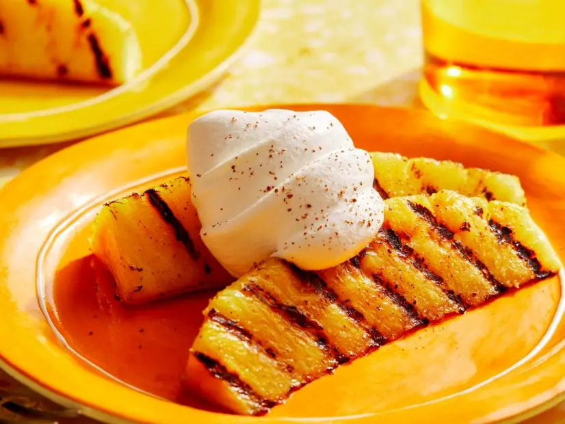 Honey-Lime Grilled Pineapple with Coconut Cream
