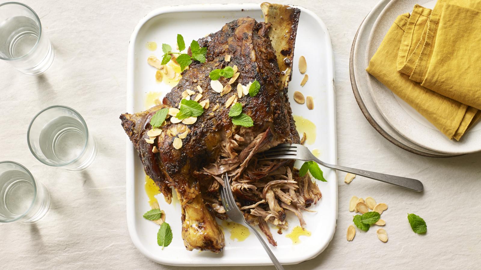 Slow-Roasted Moroccan Lamb with Preserved Lemons and Olives