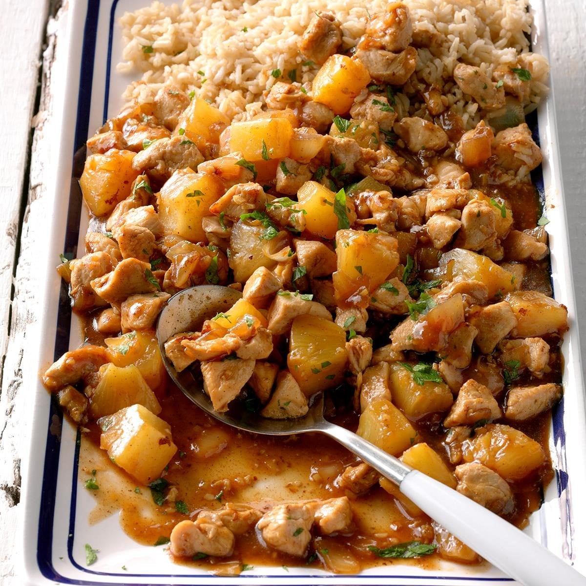 Gold Rum Pineapple Chicken Stir Fry