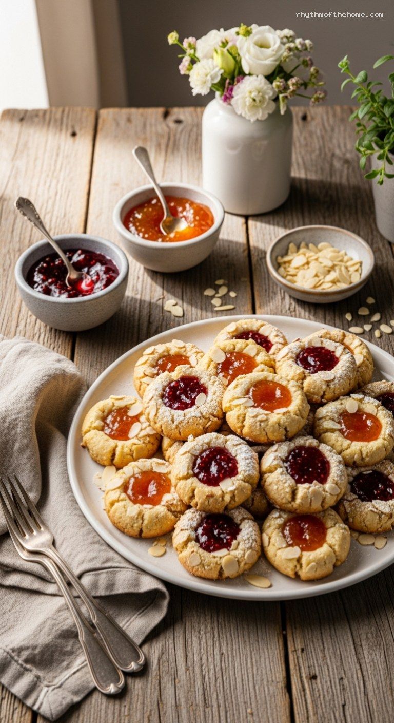 Macadamia and Quandong Jam Thumbprint Cookies