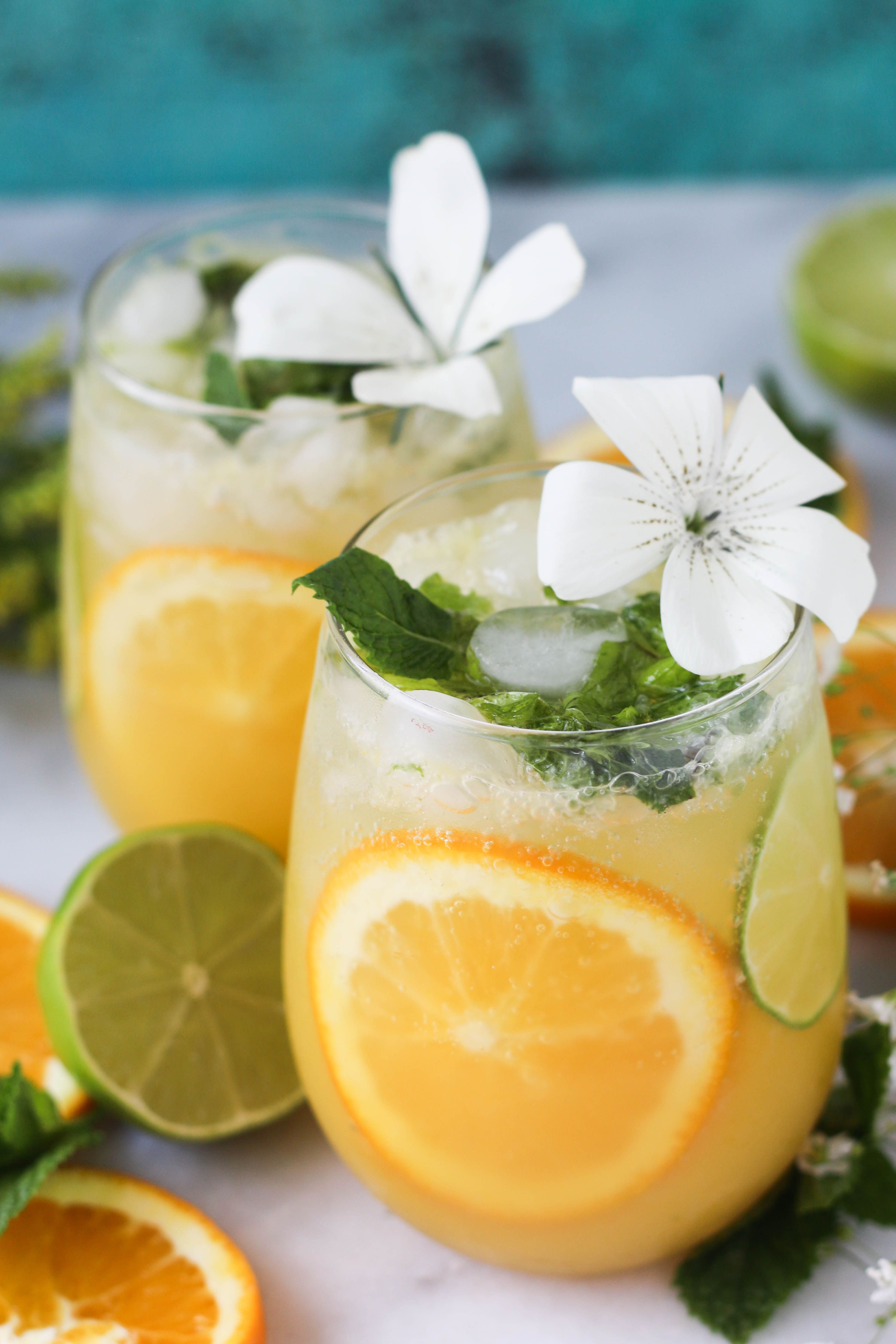 Shaken Citrus-Mint Spritz