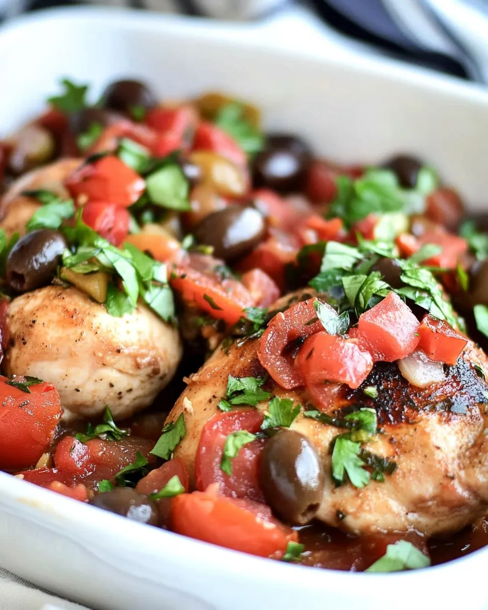 Pan-Roasted Mediterranean Chicken with Olives and Tomatoes