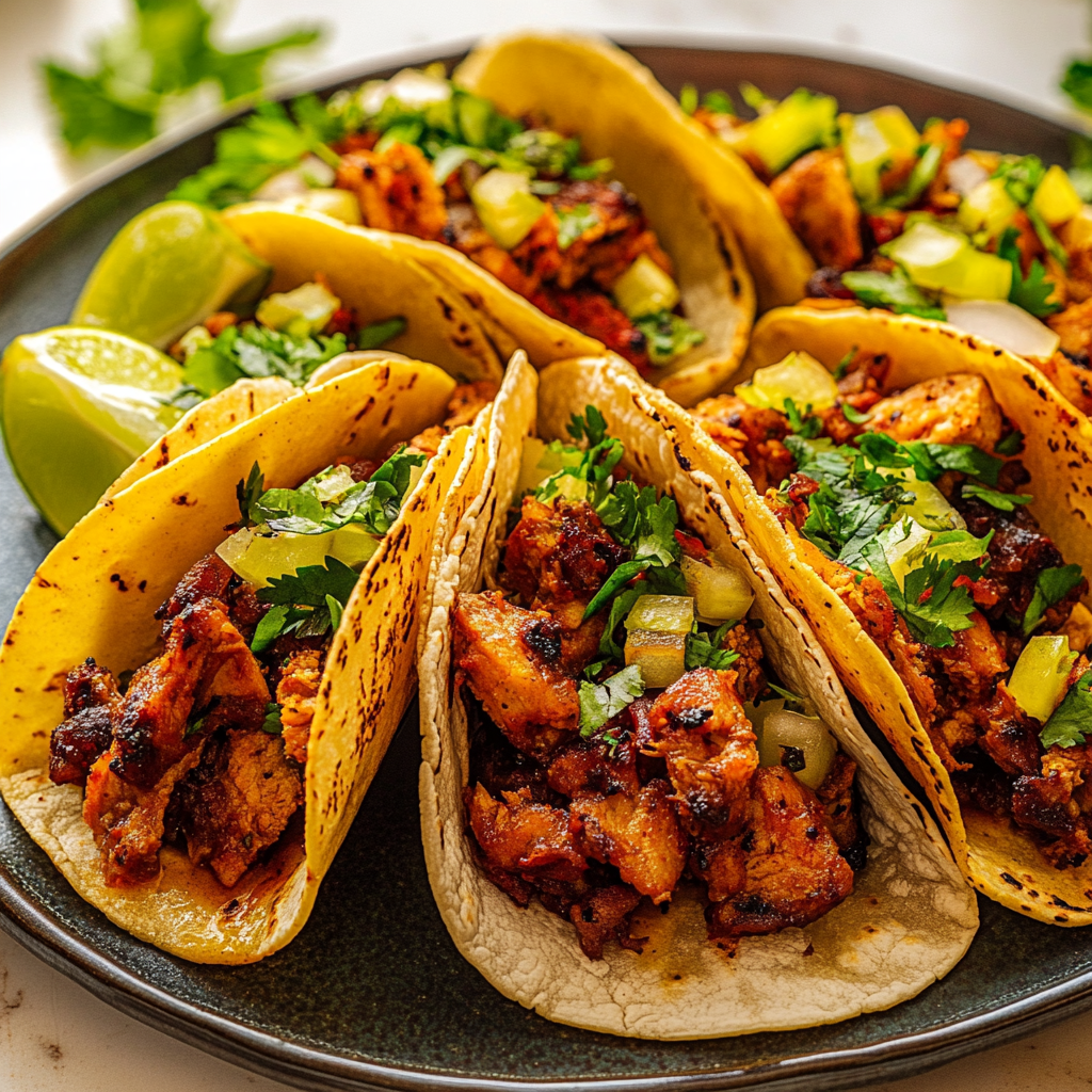 Authentic Mexican Slow-Cooked Tacos al Pastor