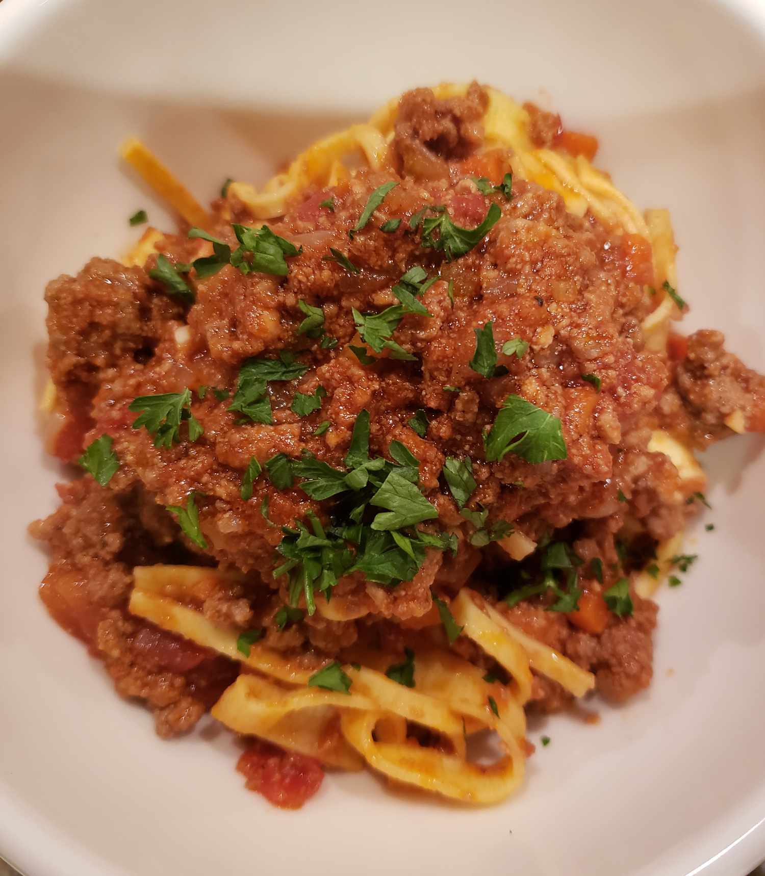 Slow-Simmered Beef Bolognese with Fresh Tagliatelle