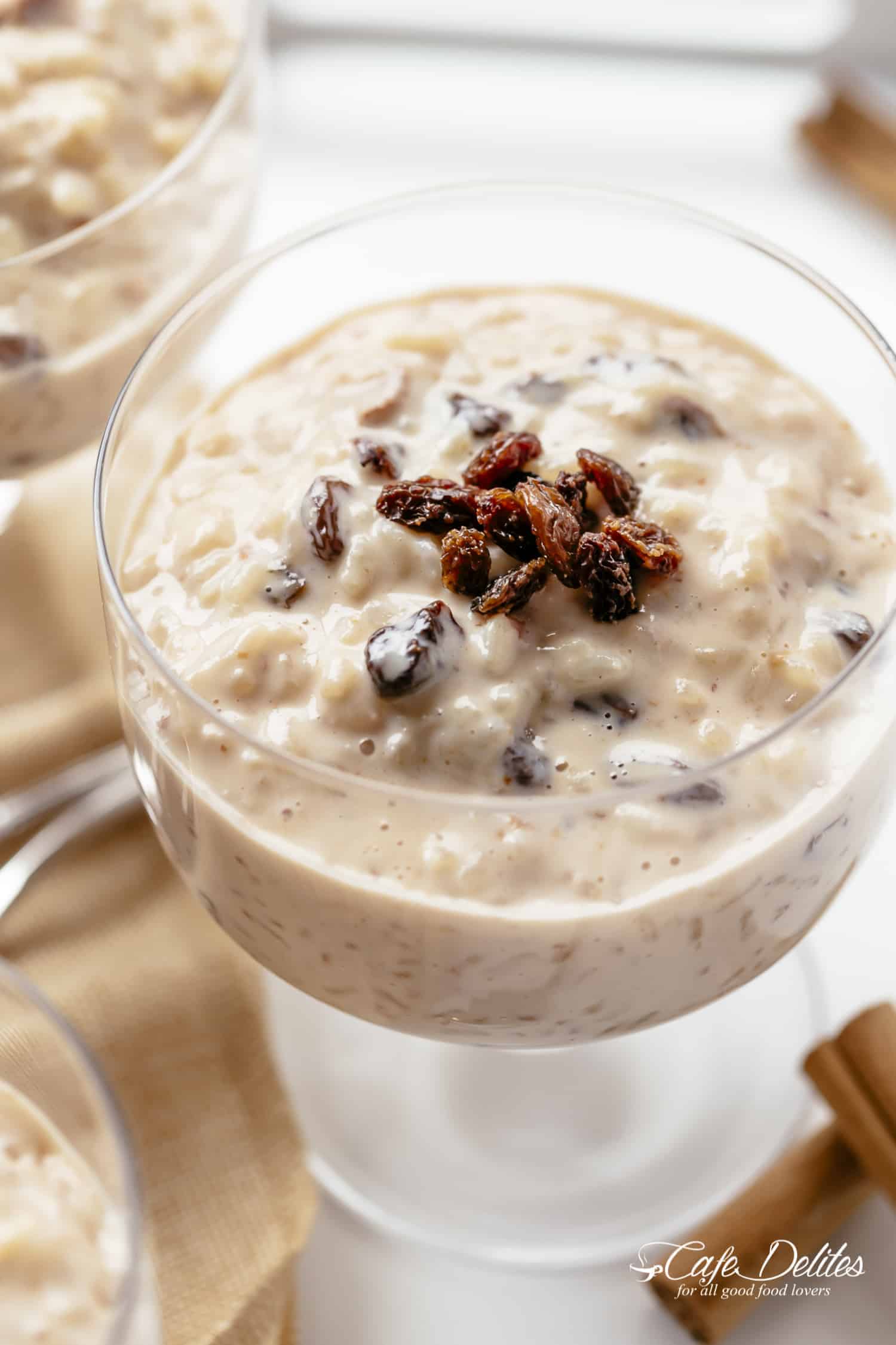 One-Pot Cinnamon Rice Pudding with Raisins