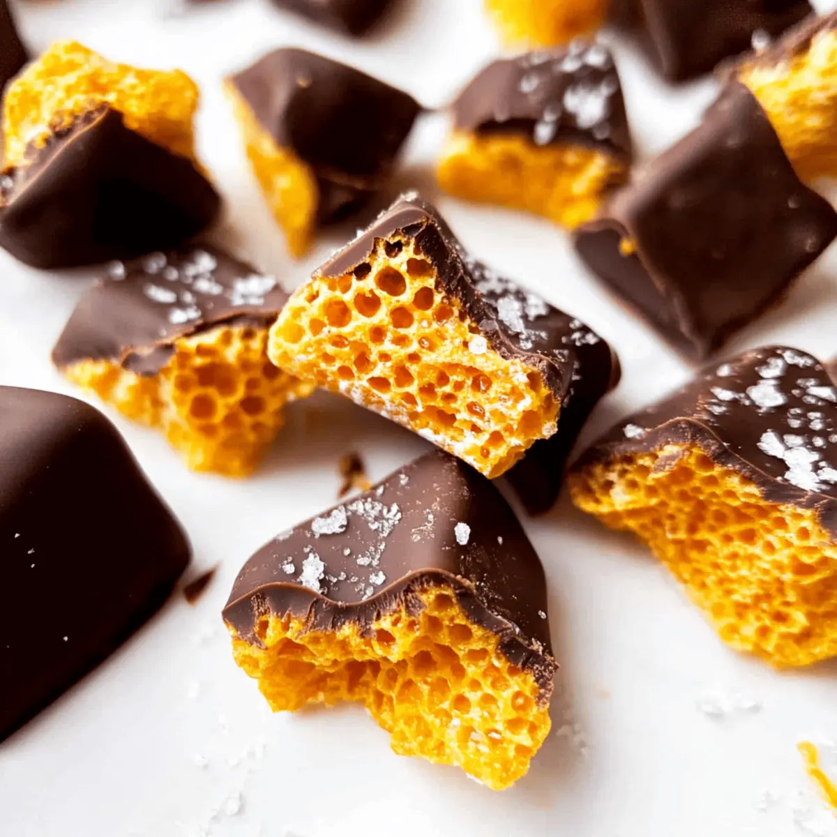 Baked Honeycomb Candy with Toasted Almonds