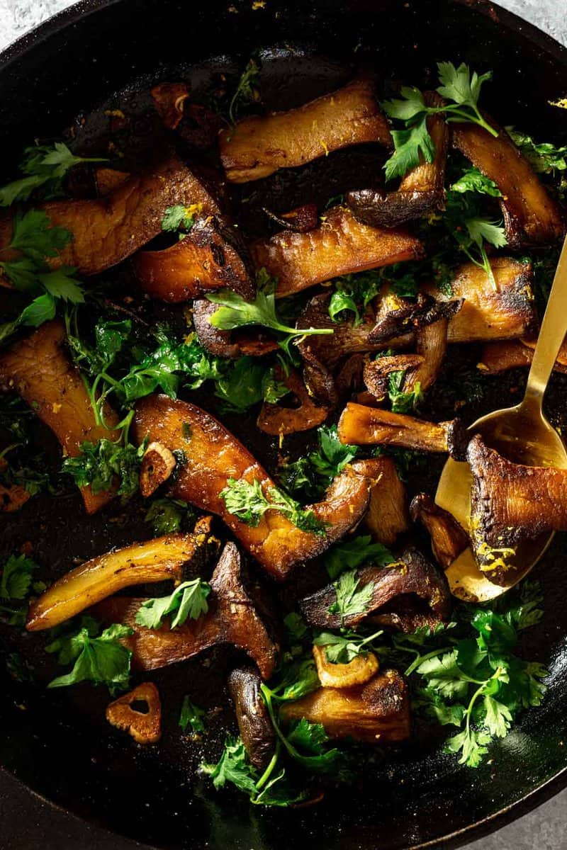 Zucchini Curry with Crumb-Fried Oyster Mushrooms