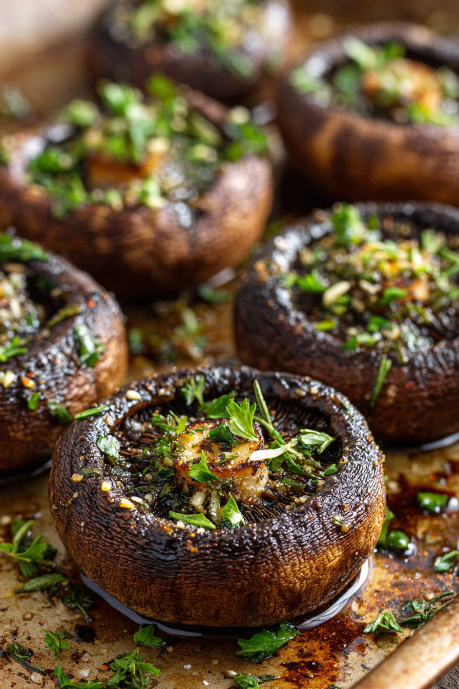 Oven-Roasted Portobello Mushrooms with Garlic Herb Butter