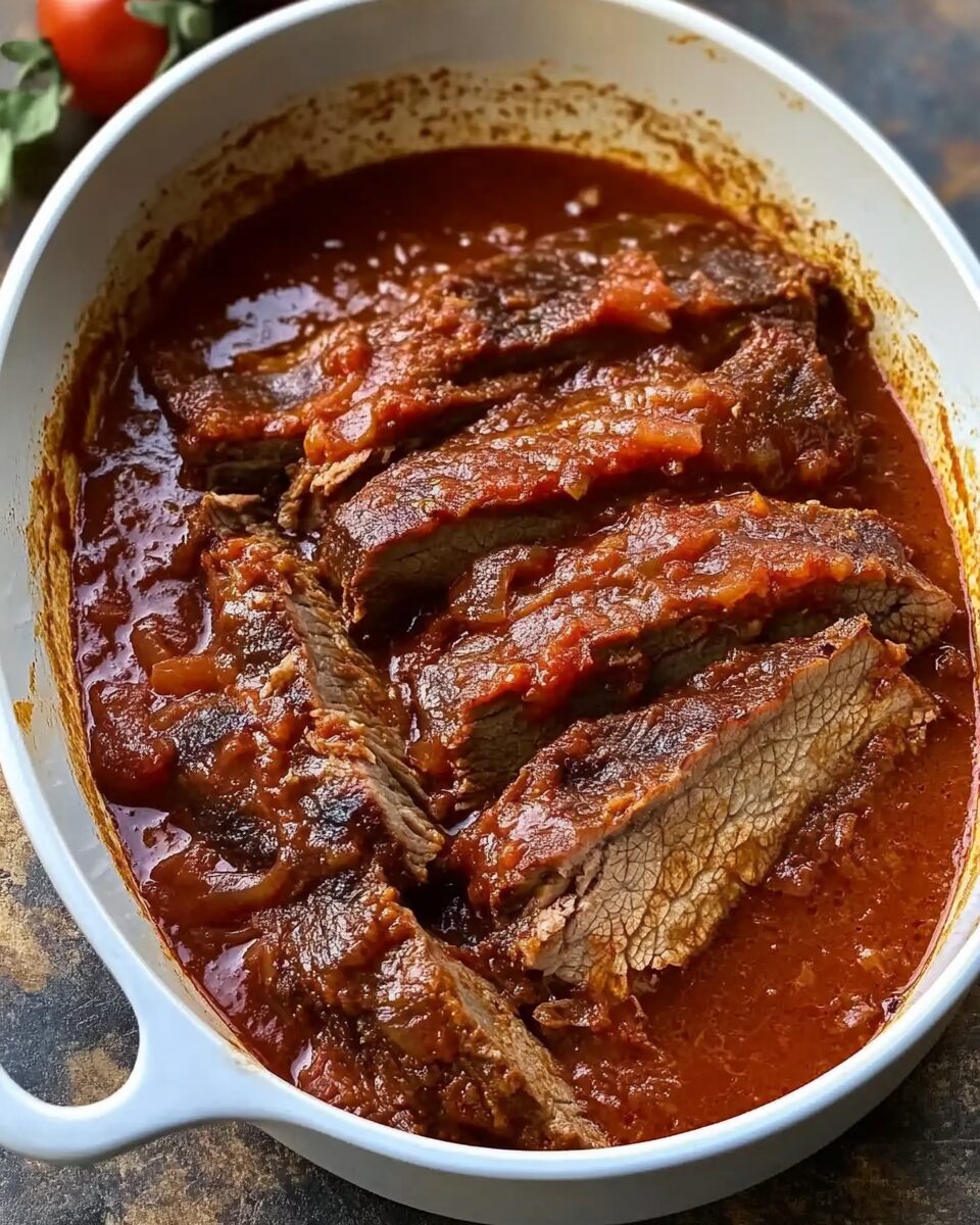 Sweet and Sour Brisket with Onion and Carrot