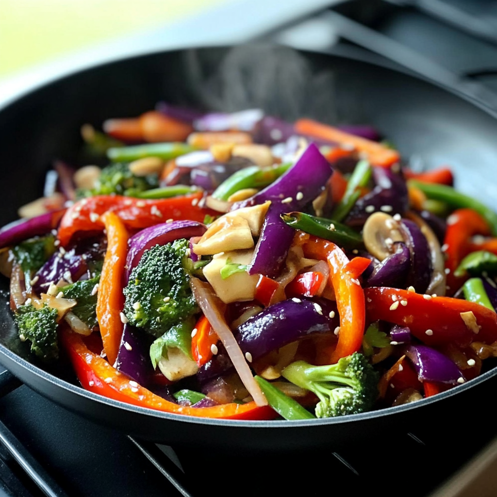 Illuminating Rainbow Veggie Stir-Fry