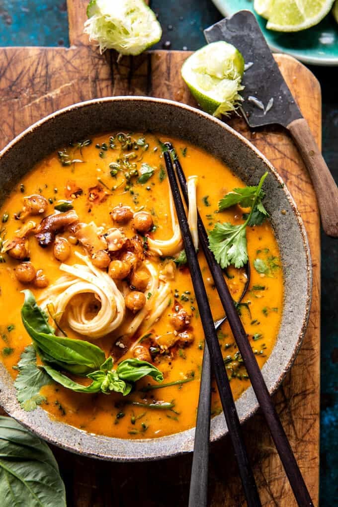 Gluten-Free Vegan Thai Coconut Curry Noodle Soup