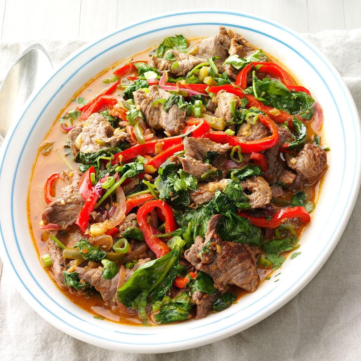 Tibs Stir-Fry with Spiced Beef and Peppers