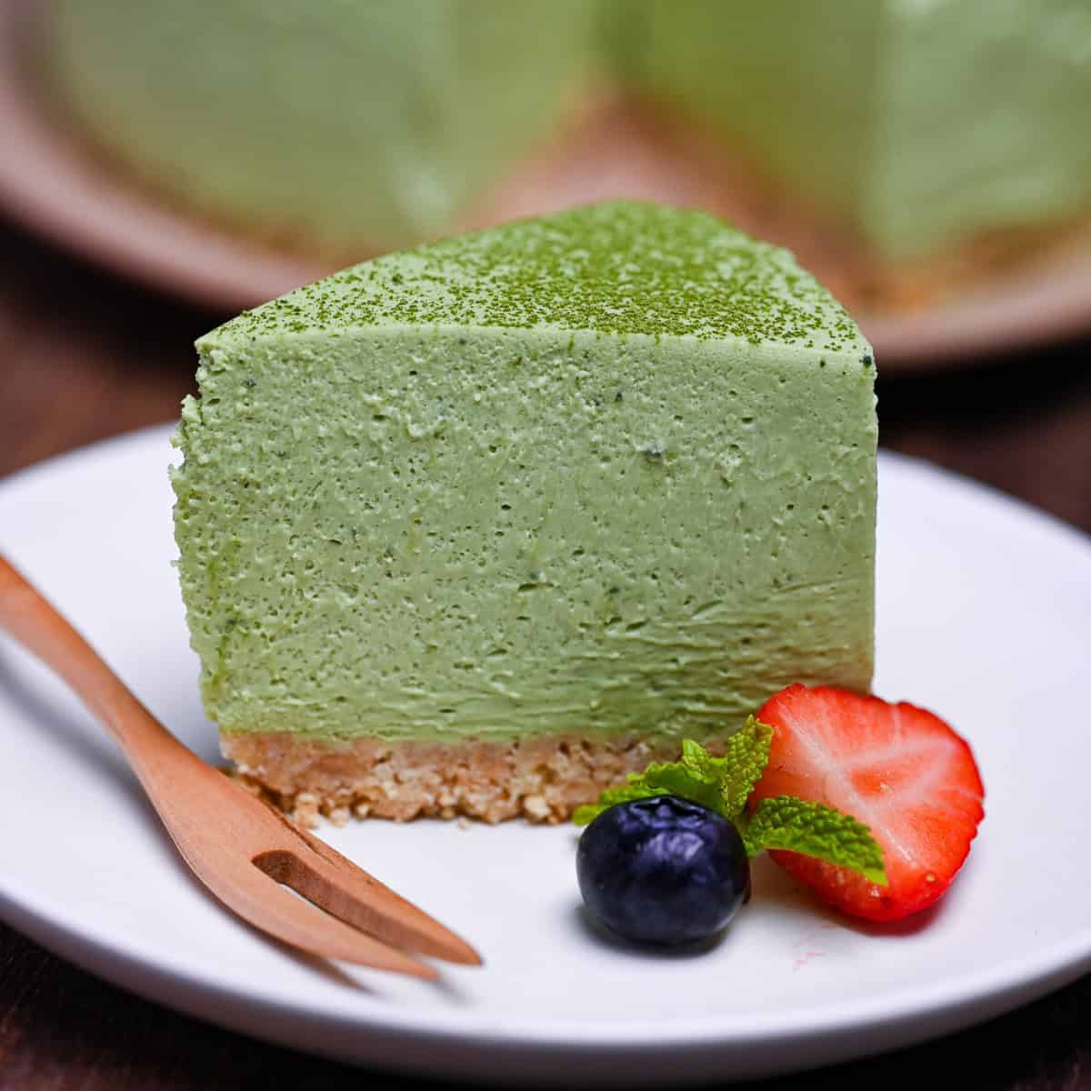 No-Bake Matcha Green Tea Mousse with Coconut Cream