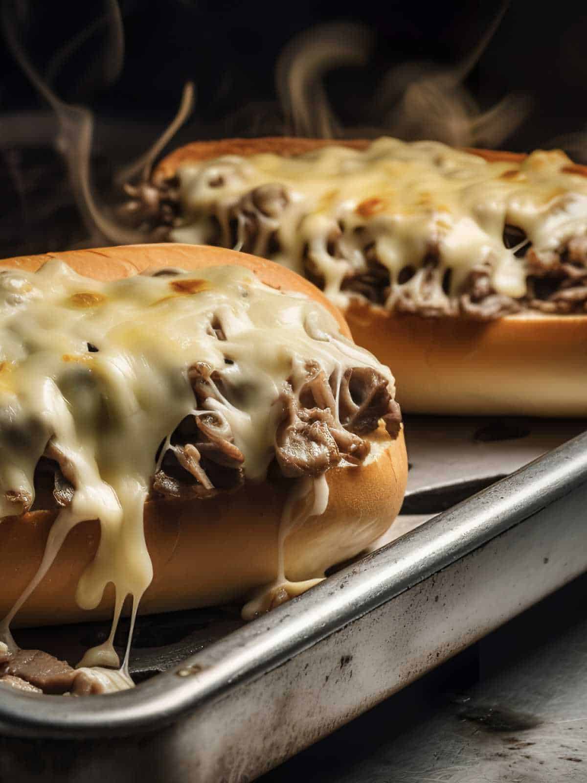 Griddled Philly Cheesesteak Sandwich with Caramelized Onions