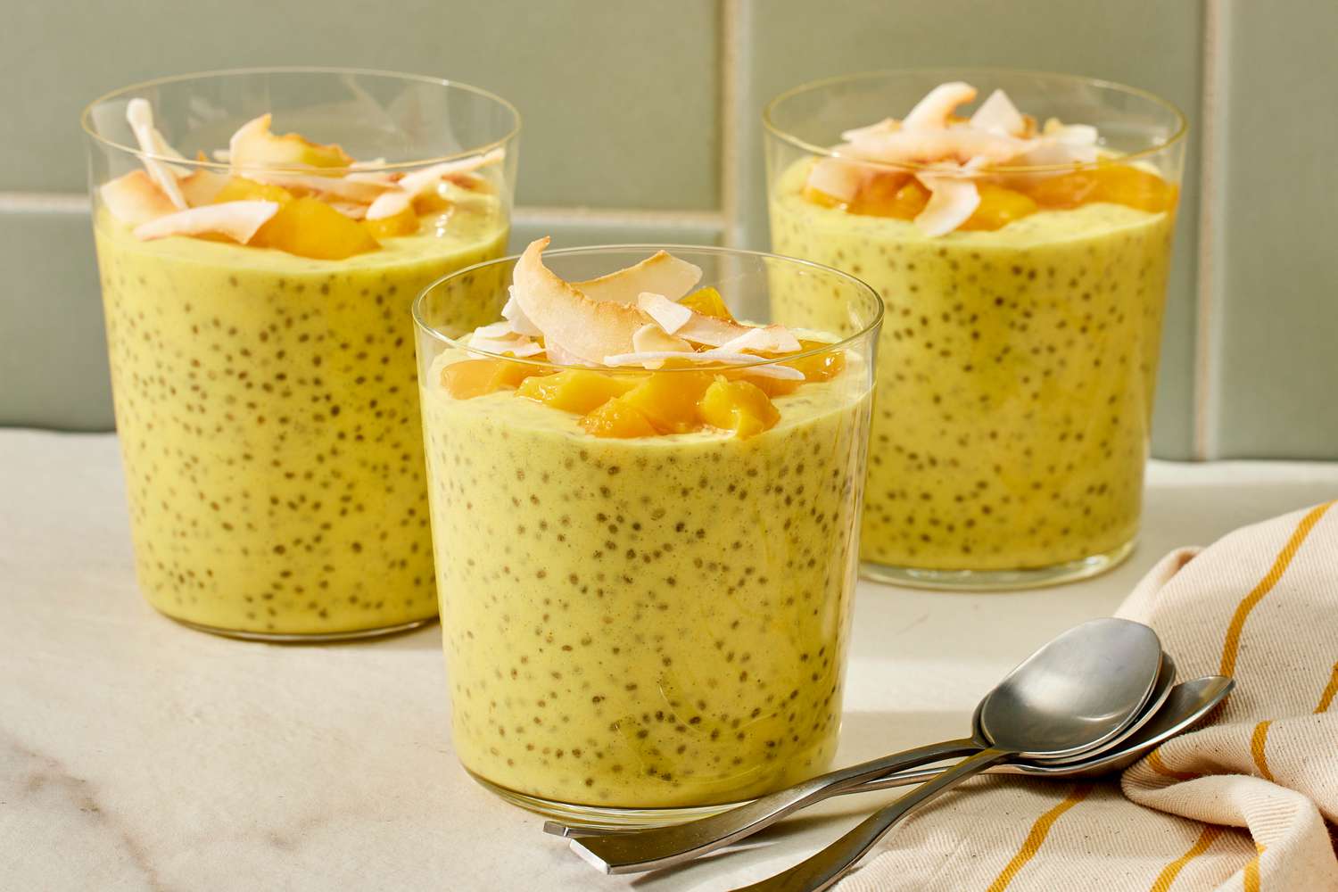 Secluded Beach Mango and Coconut Chia Pudding