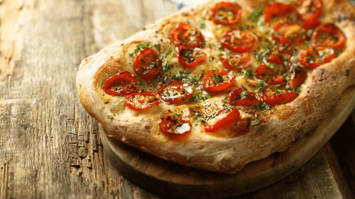 Wood-Fired Punch Pizza with San Marzano Tomato and Mozzarella