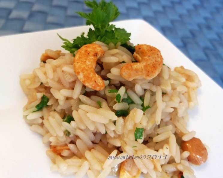 Coconut and Cashew Pilau Rice with Cardamom and Cloves
