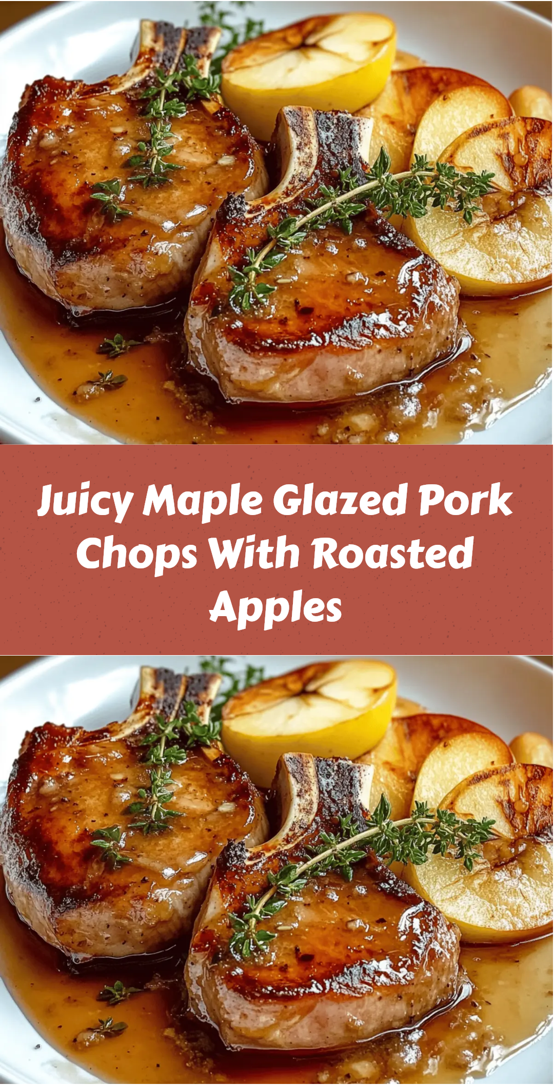 Pan-Seared Pork Chop with Apple-Cinnamon Glaze