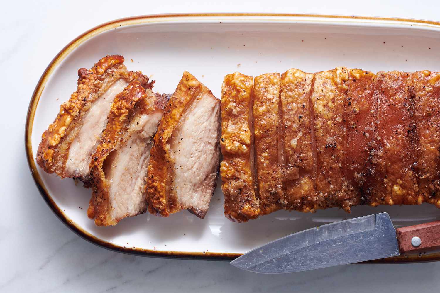 Maple-Glazed Roasted Pork Belly with Pickled Red Cabbage
